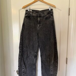 Gap Horseshoe Barrels Black Acid Wash Jeans